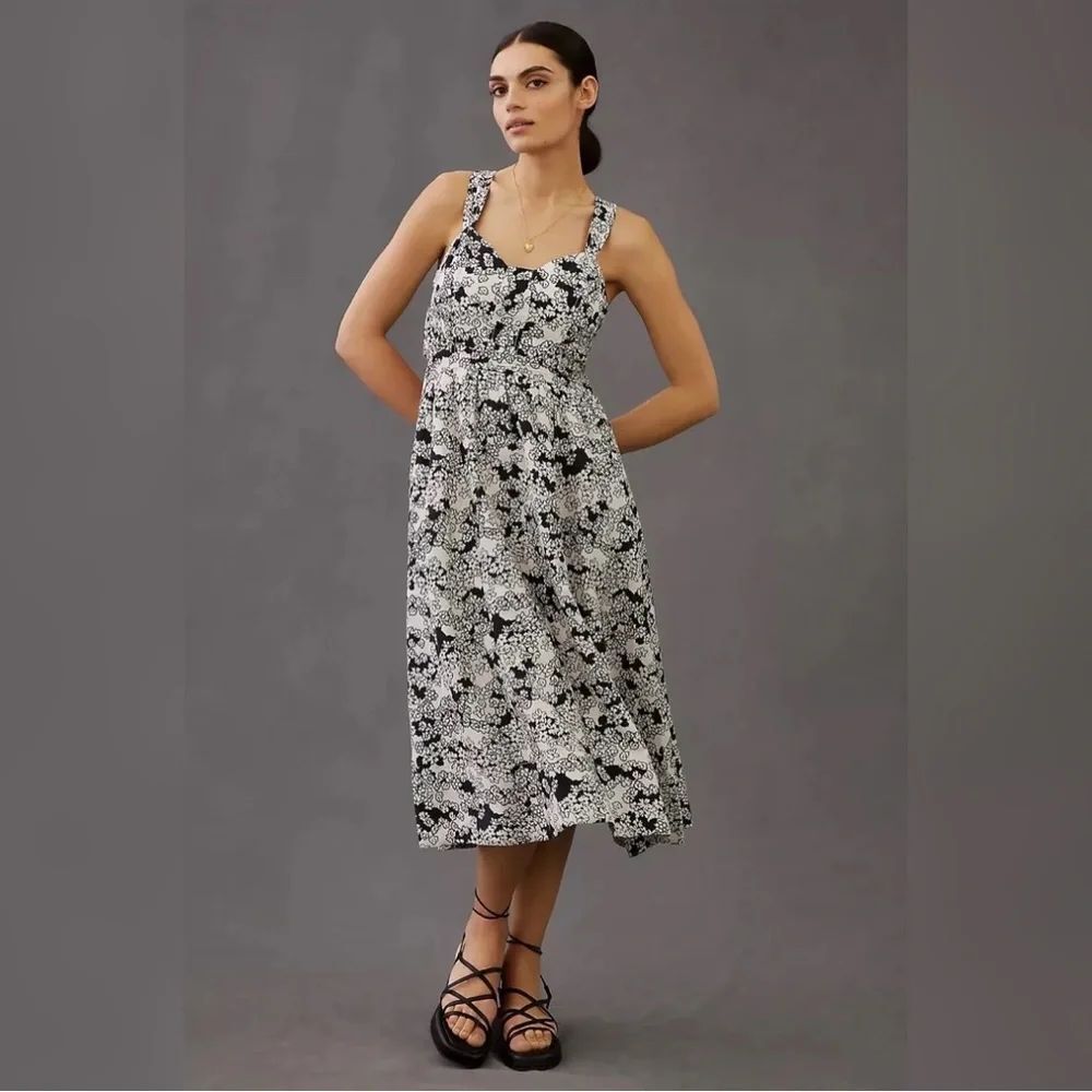 Anthropologie Printed Midi Dress Size XS